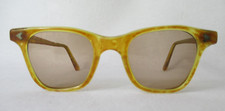 Vintage Women Glasses 50s Amber Marbled