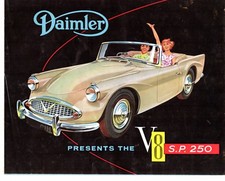 Daimler SP 250 Spec C 1963-1964 UK Market Foldout Sales Brochure FAIR