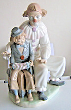 Lladro Nao Zaphir 'Lesson Of Music' Figurine Clown And Boy Playing Accordion