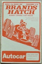 BRANDS HATCH 31 Mar 1968 SURREY SPRING CAR RACES Official Programme