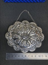 Ornate Vintage 900 Silver Hanging Turkish Wedding Mirror Beautiful Design Set