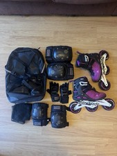 3 wheels rollerblade macroblade 100 with all the equipments