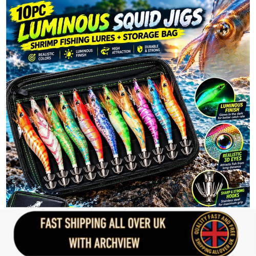 10pc luminous squid jig - 10pc,