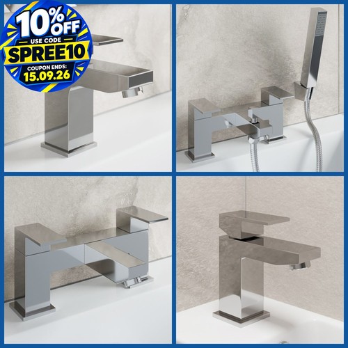 Modern chrome bathroom - chrome,