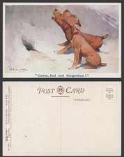 BONZO DOG G.E. Studdy Old Postcard Some Dogs, Gone but not forgotten! 2953 B21