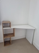 Small White Corner Desk With Shelves