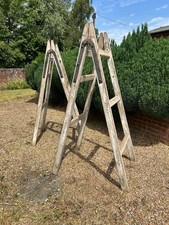 Vintage Decorator's Trestles Step Ladders Shelving Industrial Shopfitting C1940s