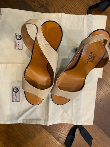 Lanvin paris beige leather - lanvin,