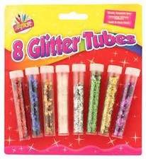 Glitter Shaker Tubes/Pots Pack of 8 
