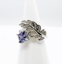 Feather Bohemian Adjustable Ring One Size Genuine 925 Sterling Silver 💖