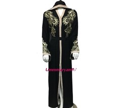 Latest Design  Open Front Dubai Abaya Kaftan Farasha  Maxi Dress Abaya Jalabiya