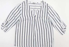 Matalan Womens White Striped