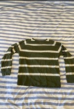 Green and white striped stussy - white,