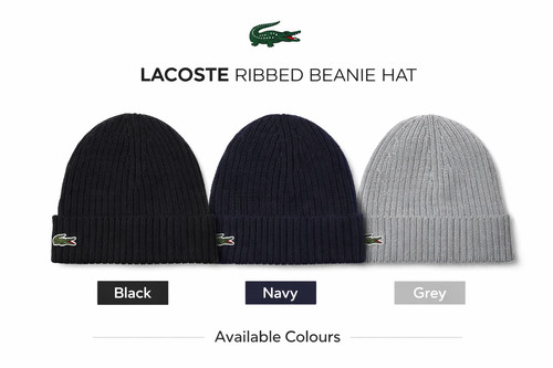 Lacoste knitted wool beanie - knitted,