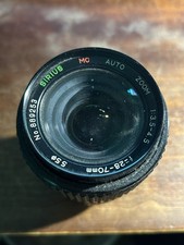 Sirius MC Auto Zoom 28-70mm f/3.5-4.5 camera lens. Used Untested