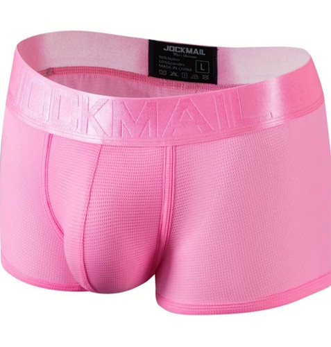 Men jockmail pink boxer - pink,