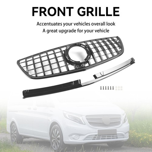 Black front grille grill fit - grille,