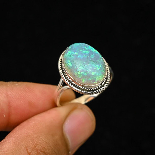 Natural ethiopian opal ring - natural,