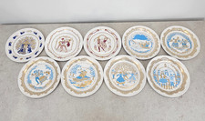 Spode Christmas Pastimes Collectors Plates 1979-1987 Set Of 9