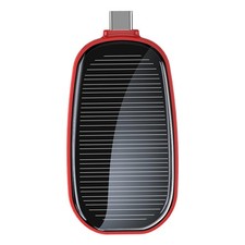 Solar Keychain Mini Power Bank Charger TYPE-C Backup Emergent Power 1200mAh