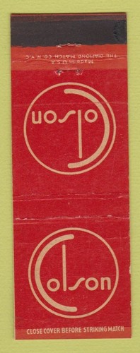 Matchbook cover colson corp - -,