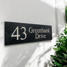 Natural Slate House Sign Name