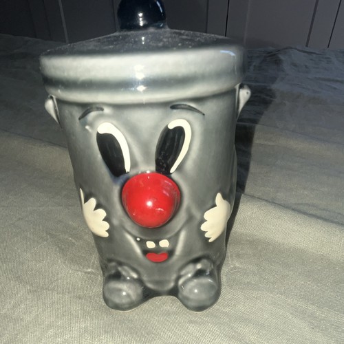 Grey ceramic dusty bin - grey,