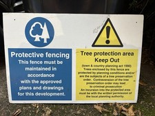 Site Safety Sign Protective Fencing Sign 2ft X 1.5ft