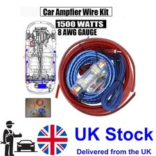 Car Audio Wiring Kit for Edge Vibe Car Audio 8 Gauge UK AMP RCA Cable Subwoofer