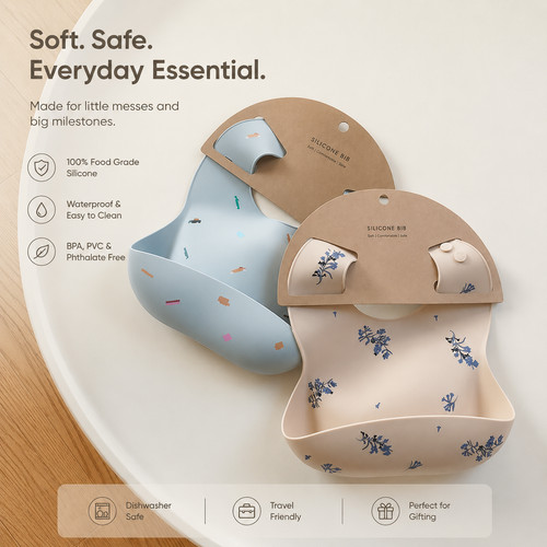 Baby silicone bib waterproof - baby,