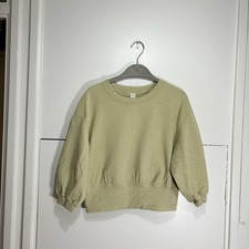 Lululemon Textured Dew Green Jumper Crew Neck Pullover Cotton Stretch US 4 UK 8