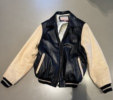 mens vintage brown leather bomber jacket