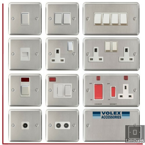 Volex brushed stainless steel - brushed,