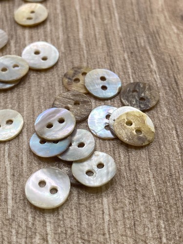 9mm mother pearl buttons - pearl,