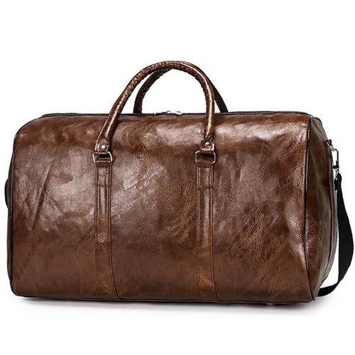 Mens leather duffle weekend - leather,