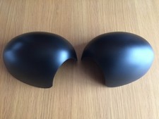 MATT BLACK WING MIRROR COVERS GRADE B MINI MK2 COOPER R56 06-13 STICK ON