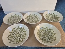 5 X Vintage Retro J&G Meakin Maidstone Soup Dessert Bowl Tulip Time VGC