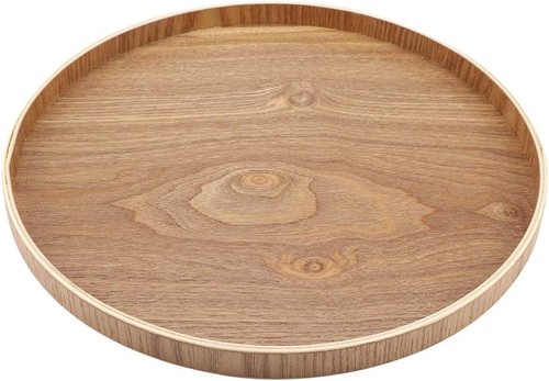 Round wooden tray decorative - round,