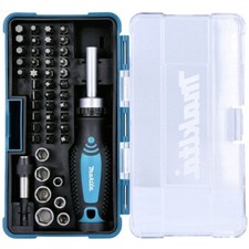Makita B-36170 47 Piece Bit Set + Ratchet Screwdriver 1/4 Hex Shank Case B-28612