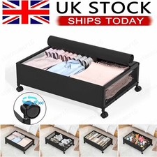 Large Under Bed Storage with Wheels Rolling Underbed Storage Containers with Lid