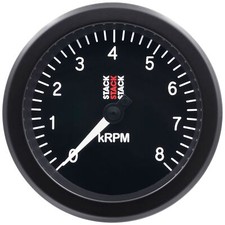 Stack ST100 85mm Track Race Car Tachometer With Black Dial Face | 0-8,000 Rpm