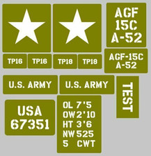 Stencil set to suit ww2 war