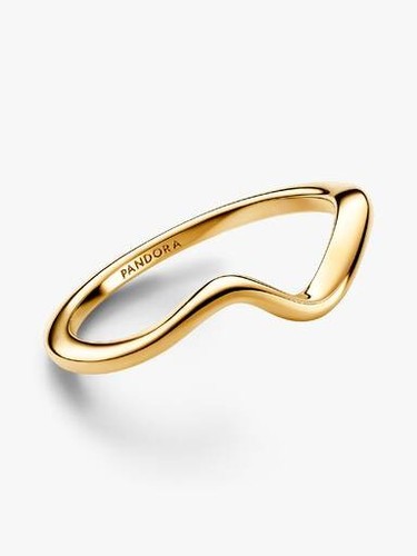 Pandora polished wave - wave, gold