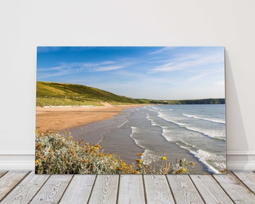 Woolacombe beach devon canvas - beach,