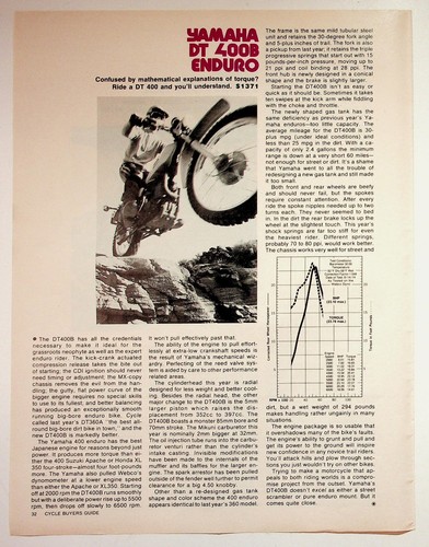 Yamaha 400b enduro vintage - yamaha,