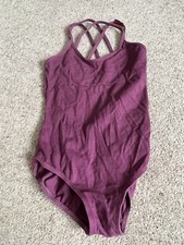 Girls Plume leotard plum size S (age 14)