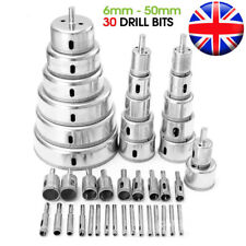 30Pcs/SET Diamond Holesaw Holes Saw Drill Bit Cutter Tile Glass Marble Ceramic