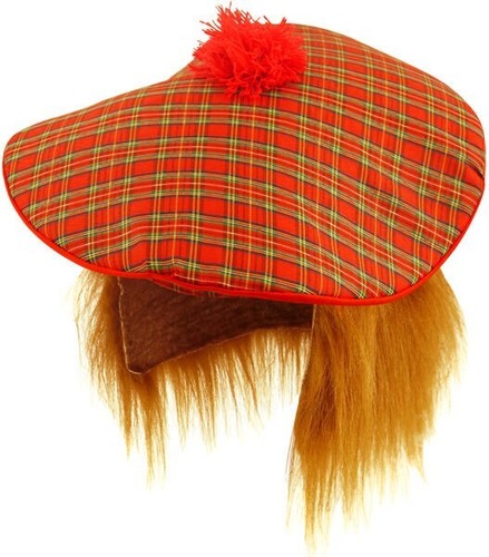 Scottish tartan hat with - tartan,