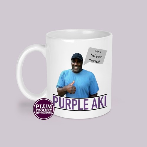 Purple aki mug coaster - mug, &
