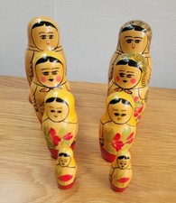 2 Sets Vintage Wooden Russian